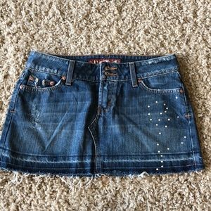 Jean skirt with jewels